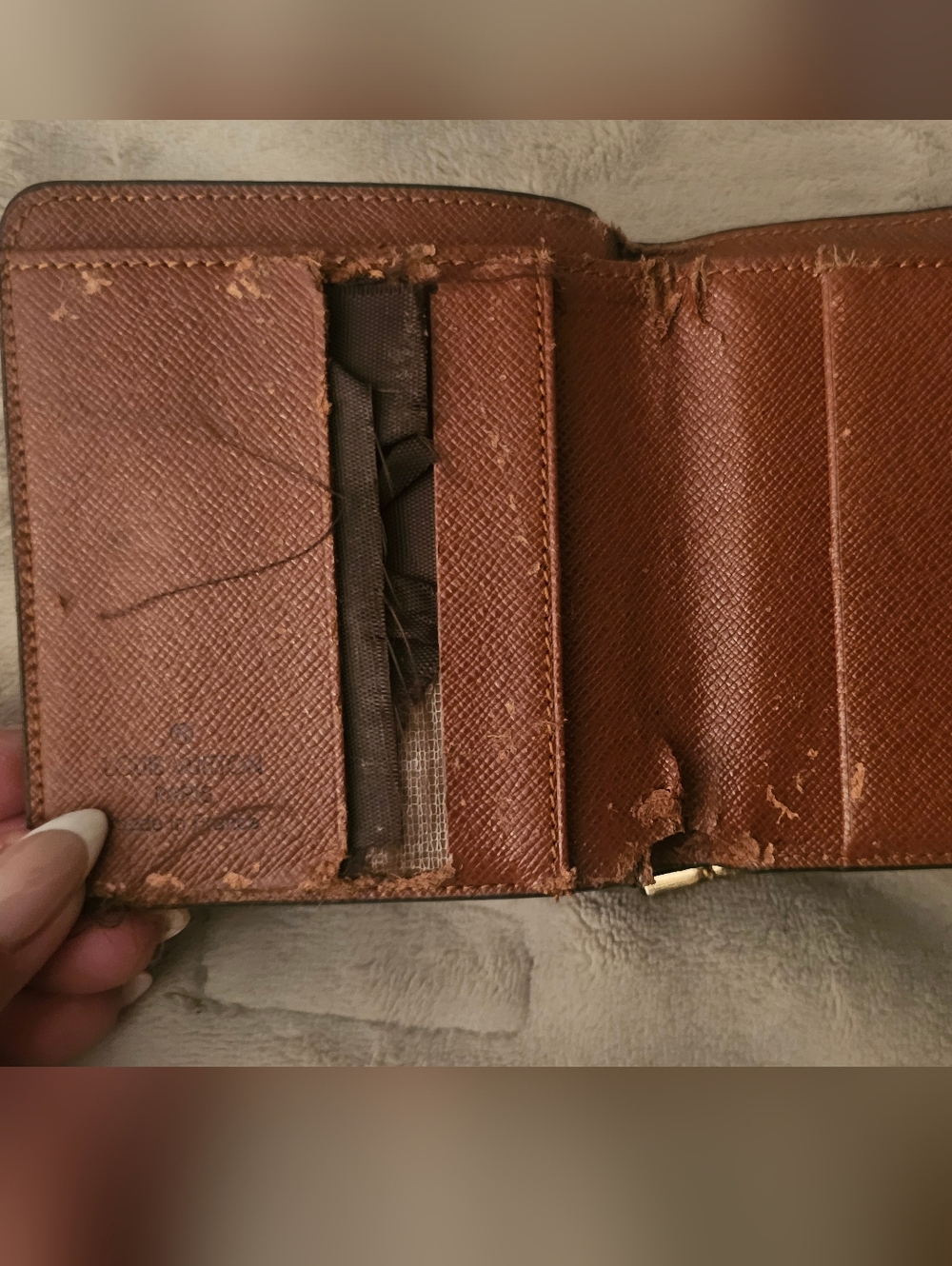 Louis Vuitton Monogram Canvas Compact Wallet in Brown and Gold - Picture 4 of 10